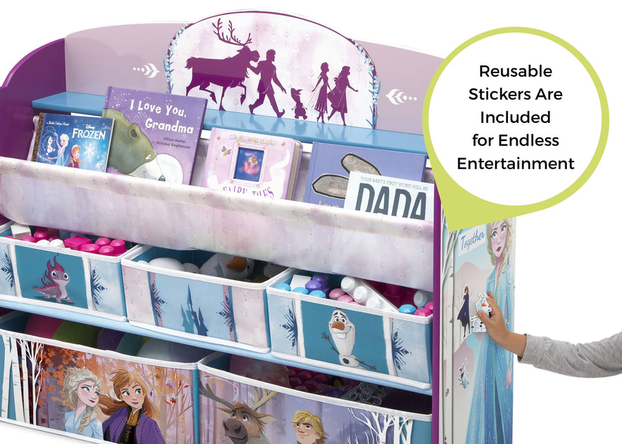Delta Children Frozen 2 (1097) Deluxe Toy and Book Organizer, Stickers View 5-Frozen II Deluxe Toy and Book Organizer