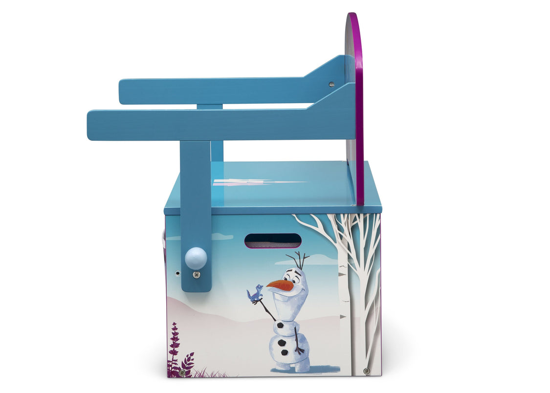 Delta Children Frozen 2 (1097) Convertible Activity Bench, Olaf Side Silo View