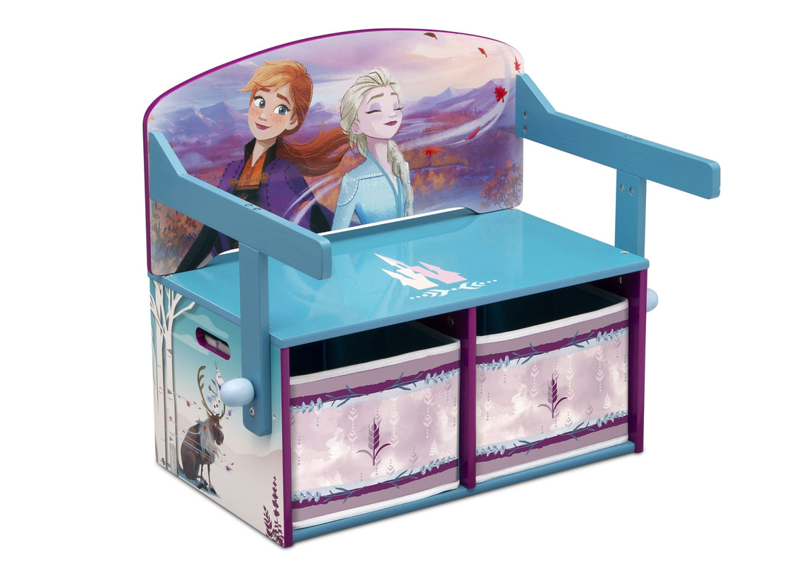 Delta Children Frozen 2 (1097) Convertible Activity Bench, Right Silo Bench View