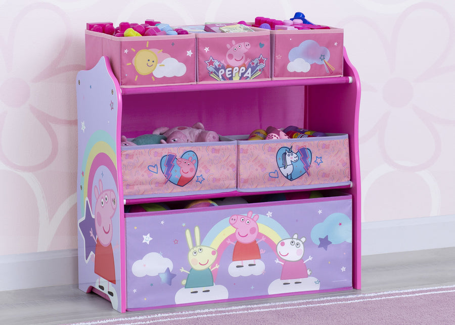 Peppa Pig (1171) 2-Peppa Pig 6 Bin Design and Store Toy Organizer