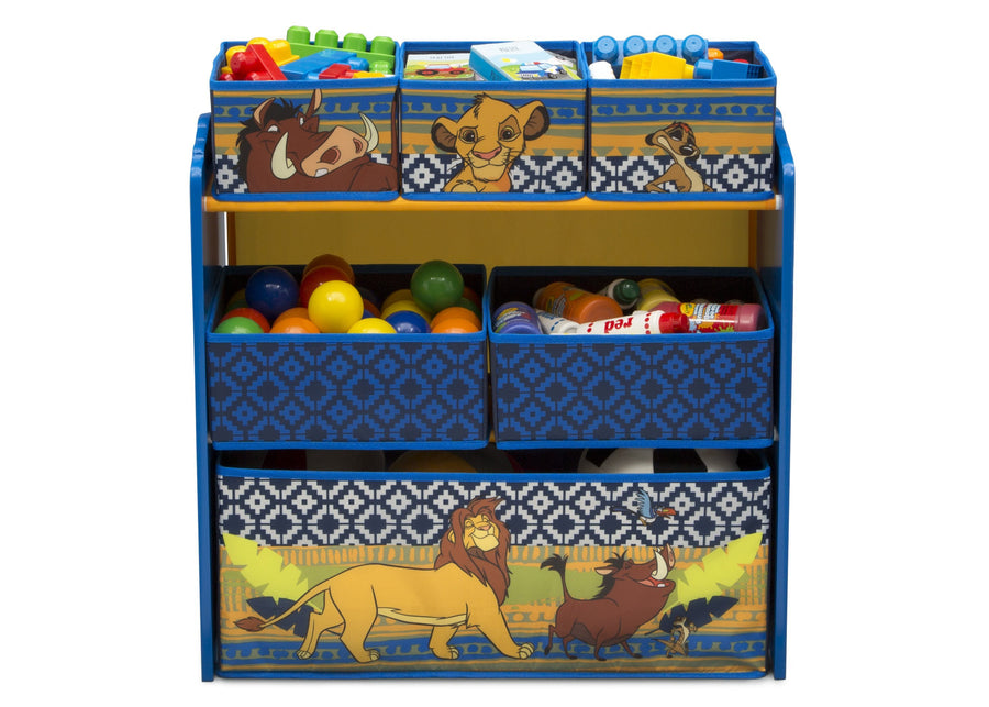 Delta Children The Lion King (1079) 6-Bin Design & Store Toy Storage Organizer, Front Silo View 1-The Lion King 6-Bin Design & Store Toy Storage Organizer