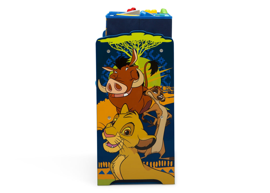 Delta Children The Lion King (1079) 6-Bin Design & Store Toy Storage Organizer, Right Side Silo View