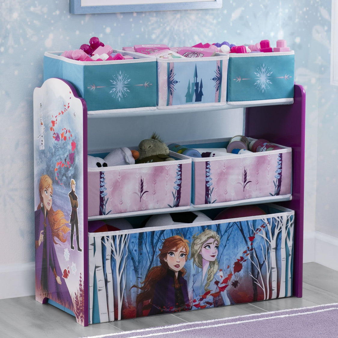 Delta Children Frozen 2 (1097) Design and Store 6 Bin Toy Organizer