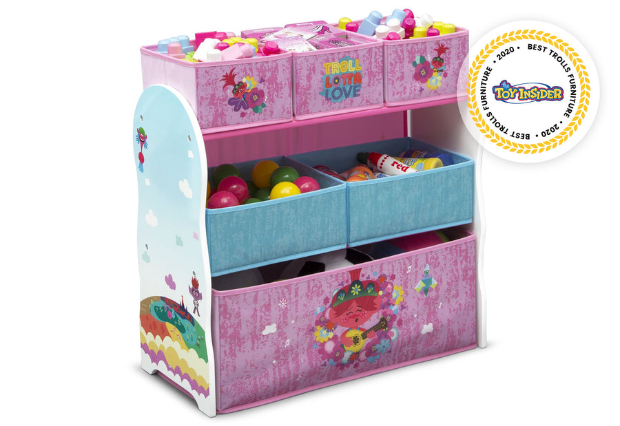 Trolls World Tour (1177) 3-Trolls World Tour Design and Store 6 Bin Toy Organizer