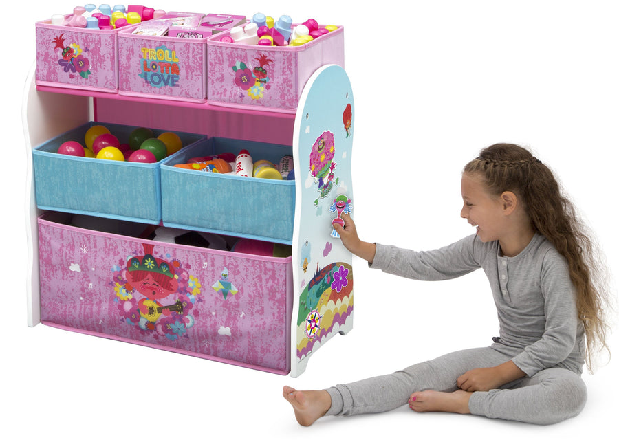 Trolls World Tour (1177) 6-Trolls World Tour Design and Store 6 Bin Toy Organizer