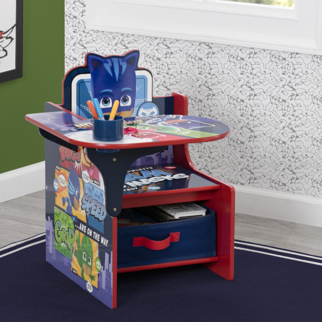 Delta Children PJ Masks Chair Desk with Storage Bin