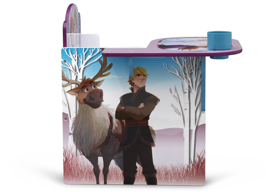 Delta Children Frozen 2 (1097) Chair Desk with Storage Bin, Kristoff and Sven Side View 3-Frozen II Chair Desk with Storage Bin