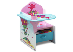 Delta Children Trolls World Tour (1177) Chair Desk with Storage Bin, Right Silo View 0