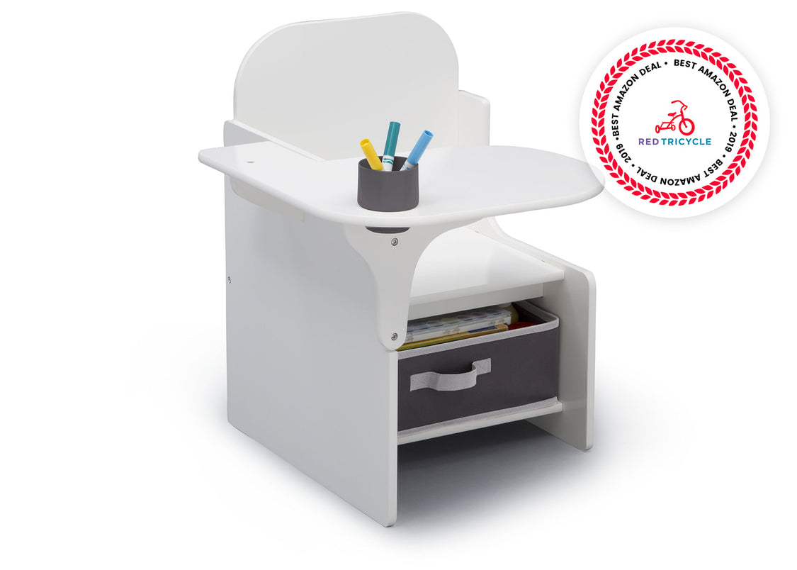 delta children's desk chair Delta Children MySize Chair Desk with Storage Bin, Bianca White