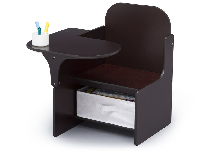 Delta Children MySize Chair Desk Dark Chocolate (207) Left Silo View 14-MySize Chair Desk