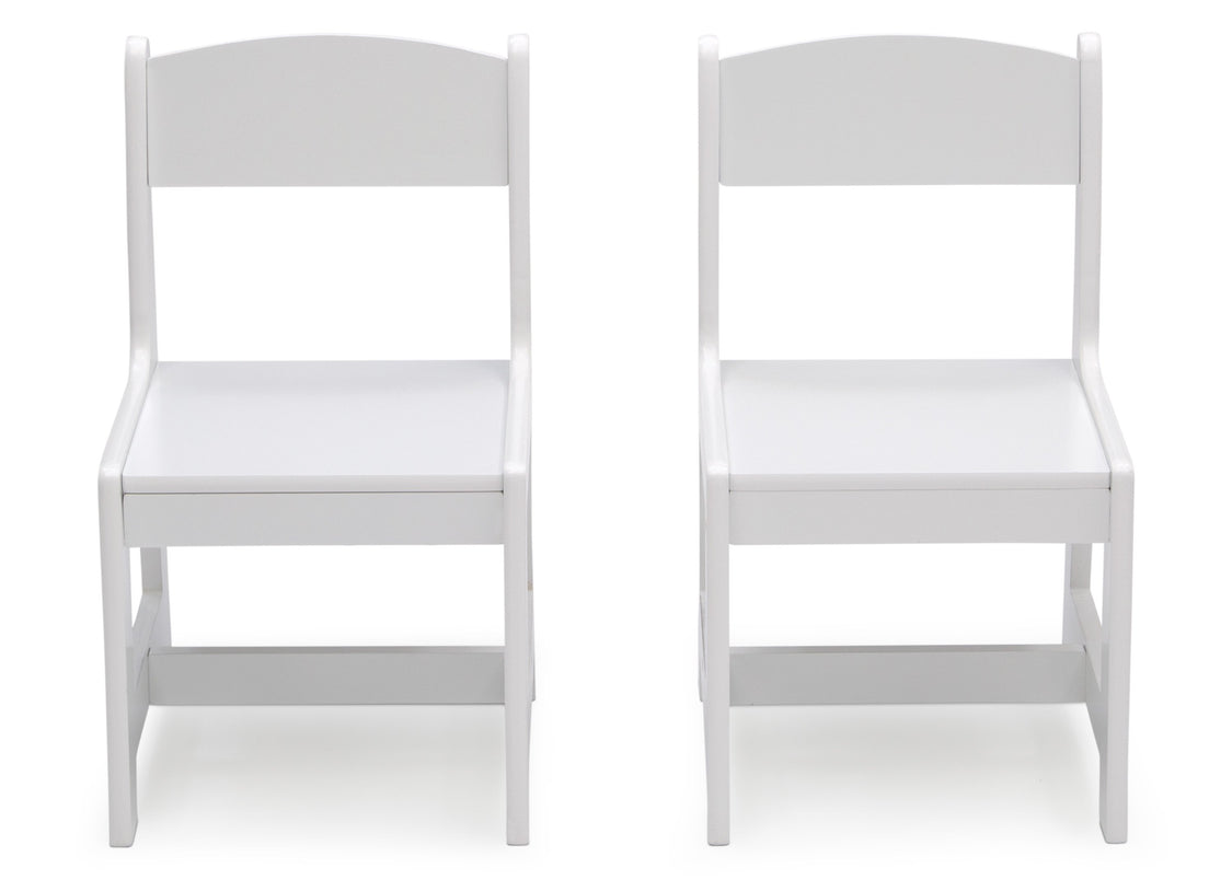 MySize Wood Kids Chairs for Playroom Bianca White (130)
