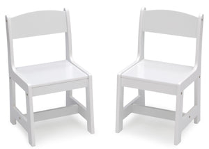MySize Wood Kids Chairs for Playroom Bianca White (130) 7