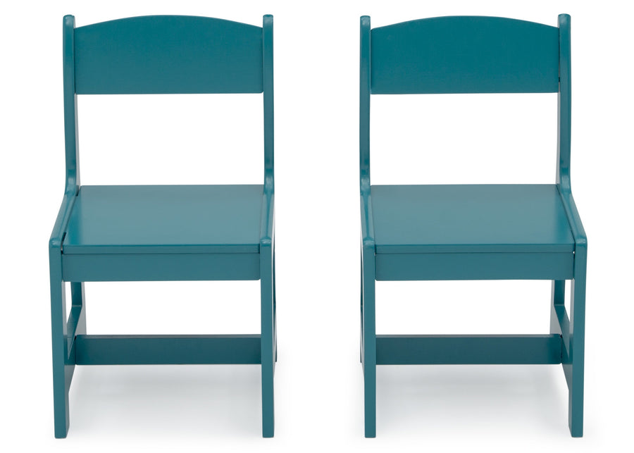 Teal (7474C) 13-MySize Wood Kids Chairs for Playroom (Pack of 2)