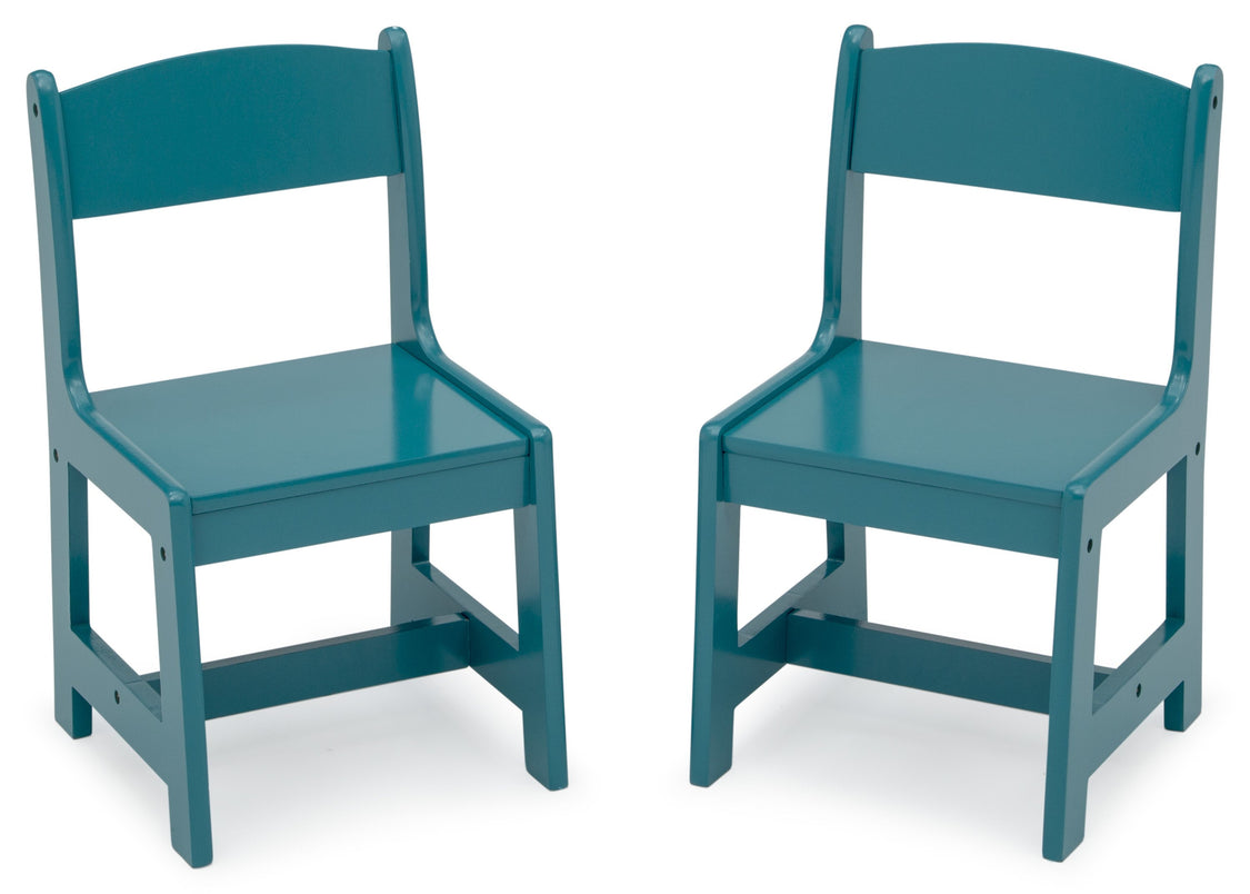 MySize Wood Kids Chairs for Playroom Teal (7474C)