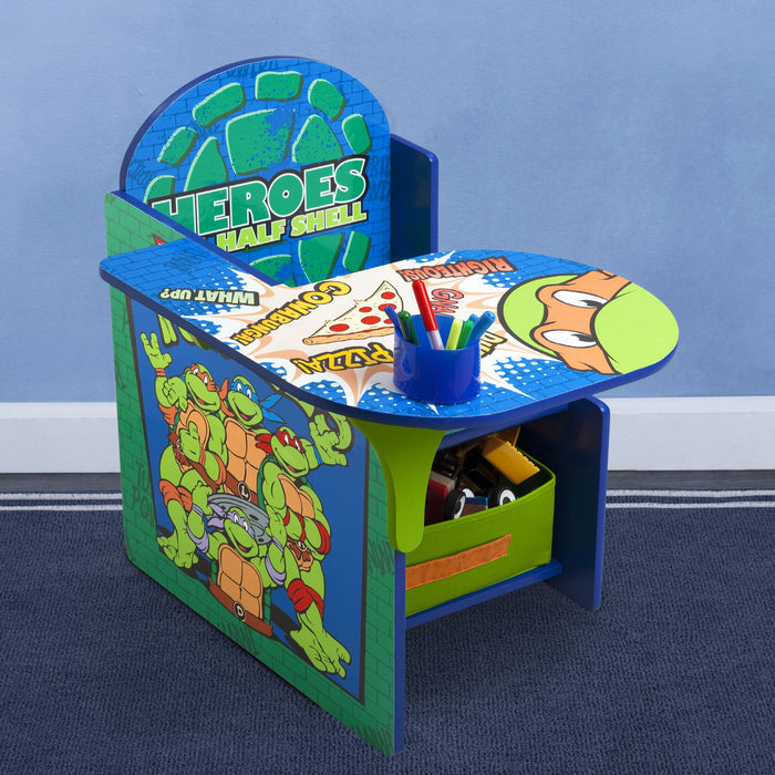Delta Children Ninja Turtles Chair Desk with Storage Bin 0-Teenage Mutant Ninja Turtles Chair Desk with Storage Bin
