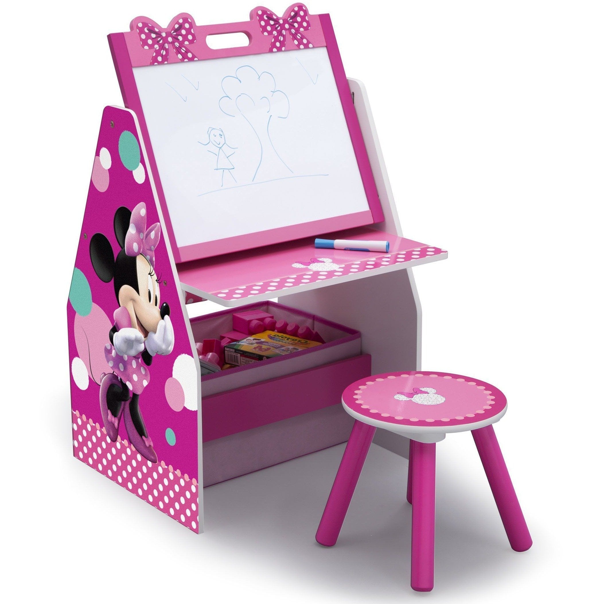 Minnie Mouse Deluxe Kids Art Table - Easel, Desk, | Delta Children
