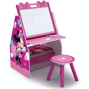 Minnie Mouse Deluxe Kids Art Table Easel Desk Delta Children