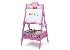 Delta Children Peppa Pig (1171) Wooden Activity Easel with Storage, Left Silo View 3