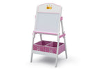 Pink and White (1187) 2-Princess Crown Wooden Activity Easel with Storage
