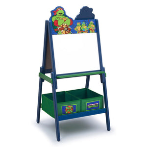 Delta Children Teenage Mutant Ninja Turtle Wooden Double Sided Activity Easel with Storage, Right view, Magnetic Dry-Erase Side a1a 0