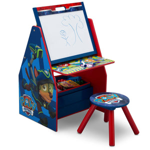 Delta Children PAW Patrol Activity Center - Easel Desk with Stool & Toy Organizer Right View Easel Desk a1a 3