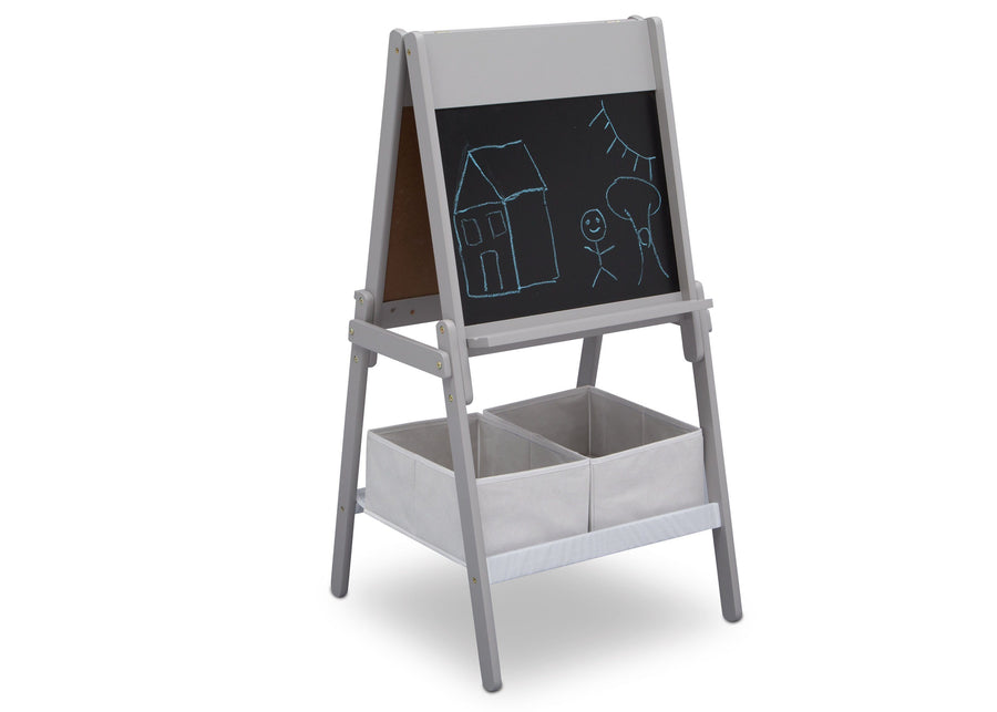 Delta Children Grey (026) MySize Double-Sided Storage Easel, Right Angle Chalk, a4a 5-MySize Double-Sided Storage Easel