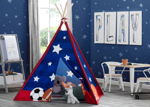 Delta Children All-Star Sports (999) Teepee Play Tent for Kids, Hangtag View 4