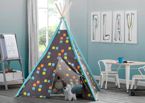 Delta Children Geometric Squares (999) Teepee Play Tent for Kids, Hangtag View 65
