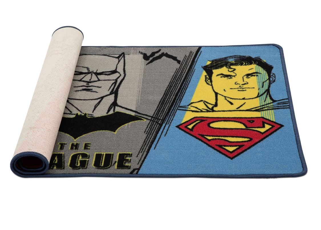 Delta Children Justice League (1215) Soft Area Rug with Non-Slip Backing (TR80057JL), Rolled, a3a