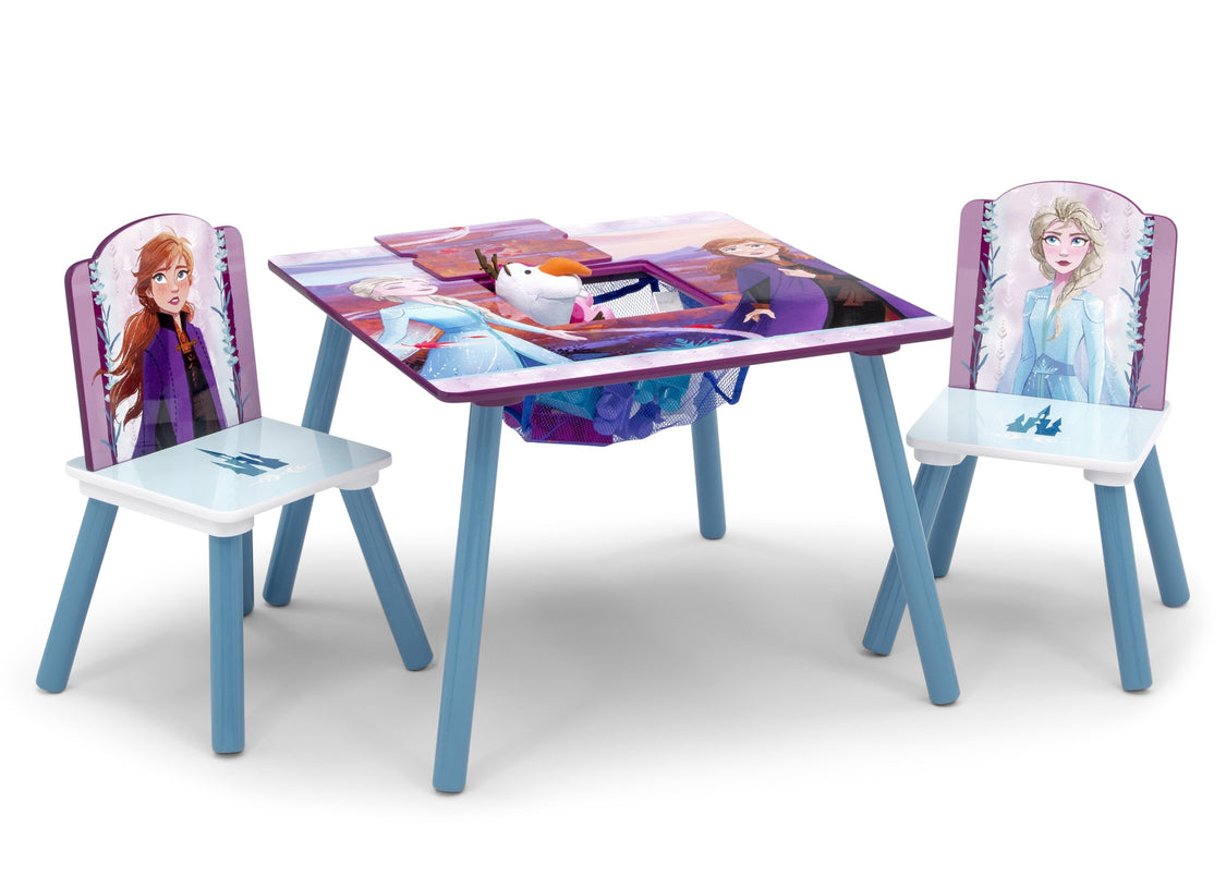 Delta Children Frozen 2 (1097) Table and Chair Set with Storage, Right Silo View