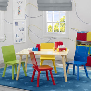 delta children's table Kids Table and Chair Set (4 Chairs Included)