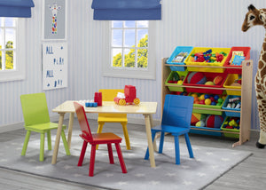 Primary color toy clearance bin organizer