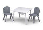 Light Grey and White (1176) 4-Finn Table and Chair Set