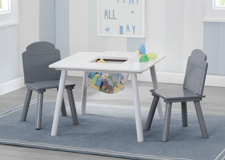 Light Grey and White (1176) 1-Finn Table and Chair Set