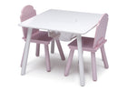 Light Pink and White (4003) 2-Finn Table and Chair Set