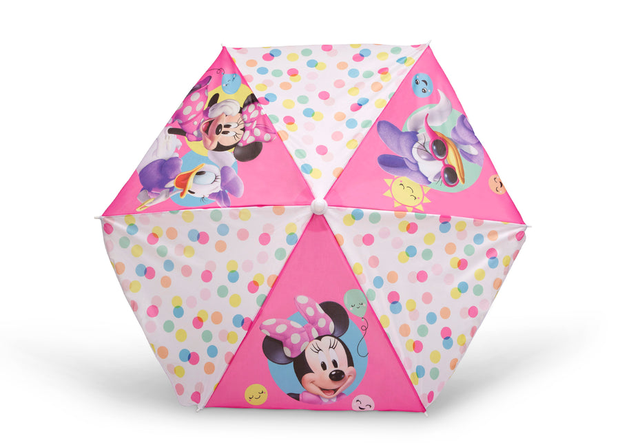 Minnie Mouse (1063) 4-Minnie Mouse 4 Seat Activity Picnic Table with Umbrella and LEGO Compatible Tabletop