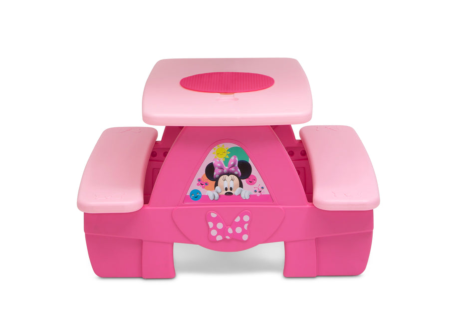 Minnie Mouse (1063) 4-Minnie Mouse 4 Seat Activity Picnic Table with LEGO Compatible Tabletop