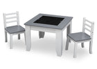 Light Grey and White (1176) 4-Chelsea Table and Chair Set