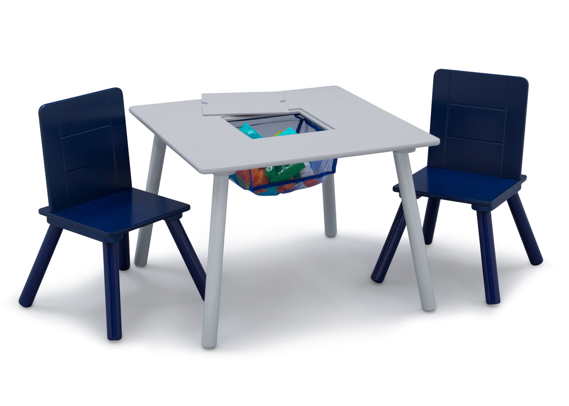 delta children's table and chairs Delta Children Kids Table and 2 Chair Set with Storage