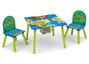 Delta Children Teenage Mutant Ninja Turtles Table & Chair Set w/ Storage, Right Side View with Storage 2 a1a Ninja Turtles (1117) 1