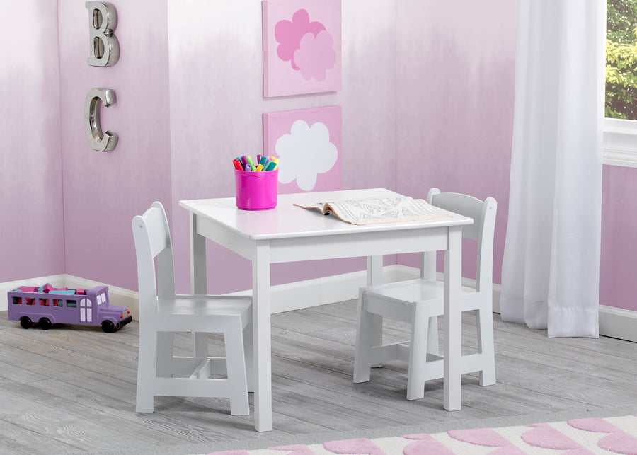 Bianca White (130) 10-MySize Table and Chair Set
