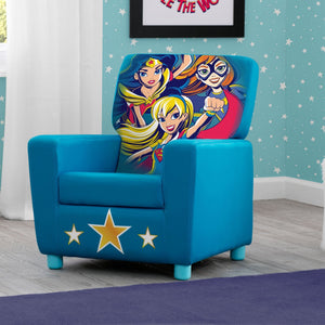 Delta Children DC Super Hero Girls (1205) High Back Upholstered Chair, Room, a0a 1