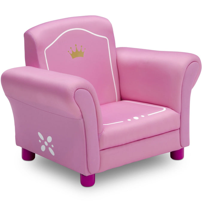 Delta Children Love Girl (1187) Princess Crown Kids Upholstered Chair 3-Princess Crown Kids Upholstered Chair