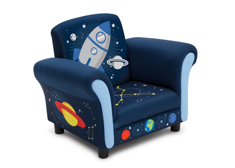 Delta Children Space Adventures (1223) Kids Upholstered Chair, Right Silo View 3-Space Adventures Kids Upholstered Chair
