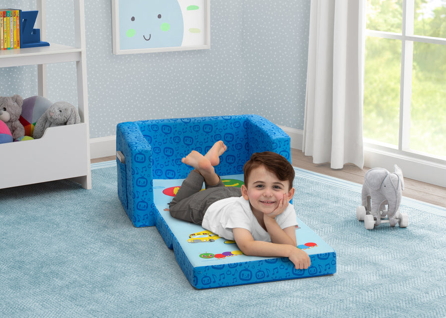 CoComelon (1224) 4-CoComelon Cozee Flip-Out Chair - 2-in-1 Convertible Sofa to Lounger for Kids