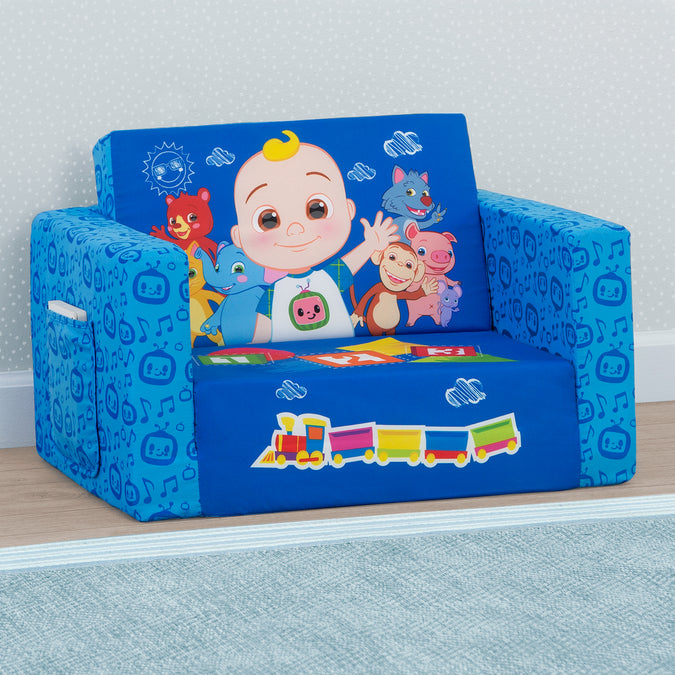 CoComelon (1224) 6-CoComelon Cozee Flip-Out Chair - 2-in-1 Convertible Sofa to Lounger for Kids