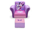 Delta Children Minnie Mouse Upholstered Chair with Ottoman, Front View 2-Minnie Mouse Upholstered Chair with Ottoman
