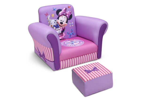 Minnie Mouse Upholstered Chair with Ottoman Delta Children