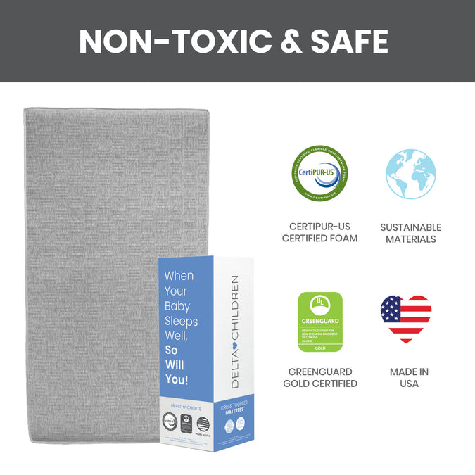 No Color (NO) 3-Sweet Beginnings Dual Sided Baby Crib and Toddler Mattress