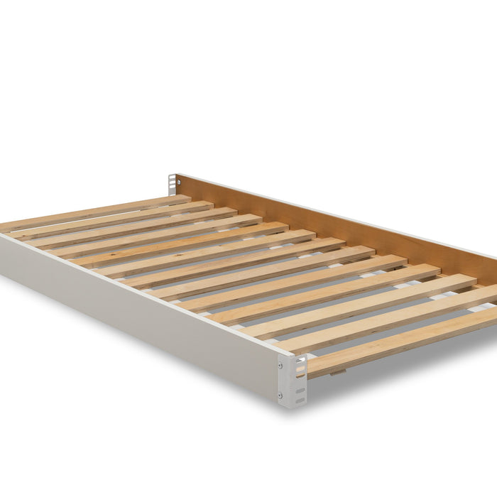 Delta Children Bianca White (130) Twin Size Wood Bed Rails (W0090), Right Silo View 2-Twin Size Wood Bed Rails (W0090)